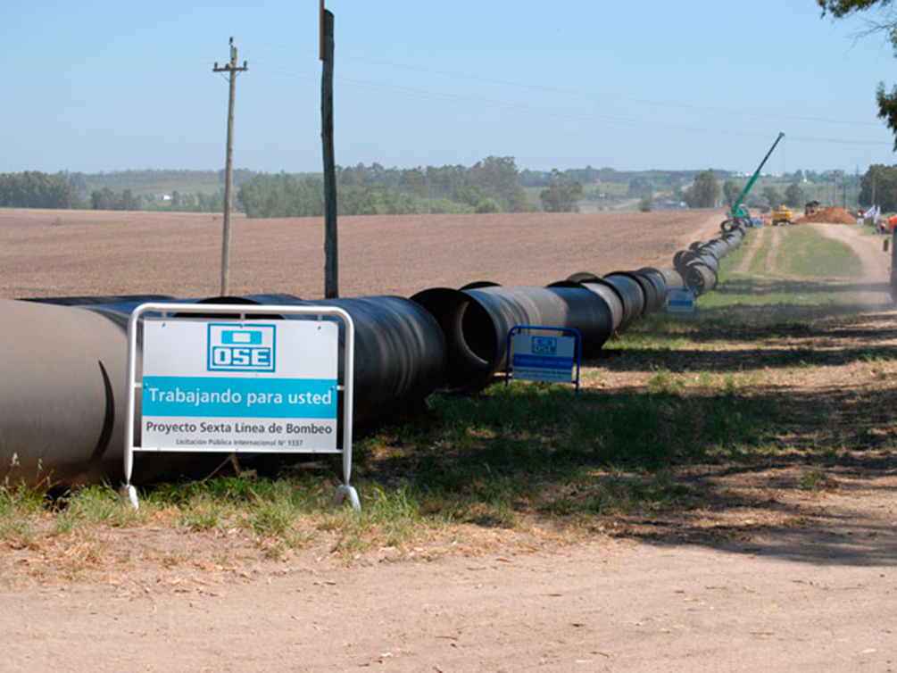 Tuberías para la construcción de la Sexta Línea de Bombeo