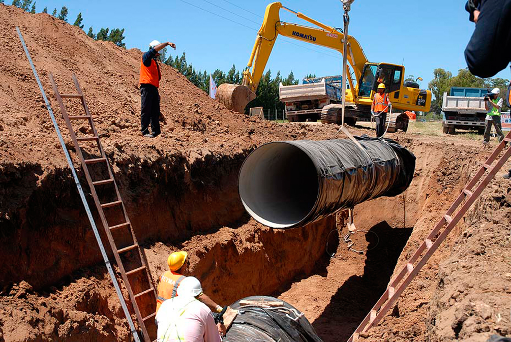 Instalación de tuberías para líneas de bombeo