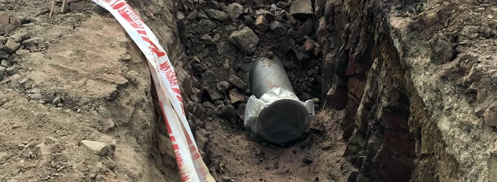 Tubería de agua bruta al ingreso a la planta, Mayo 2016.