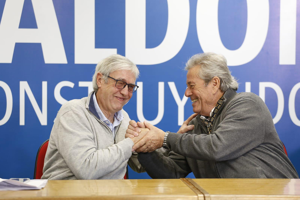 Presidente de OSE Raúl Montero e Intendente Enrique Antía