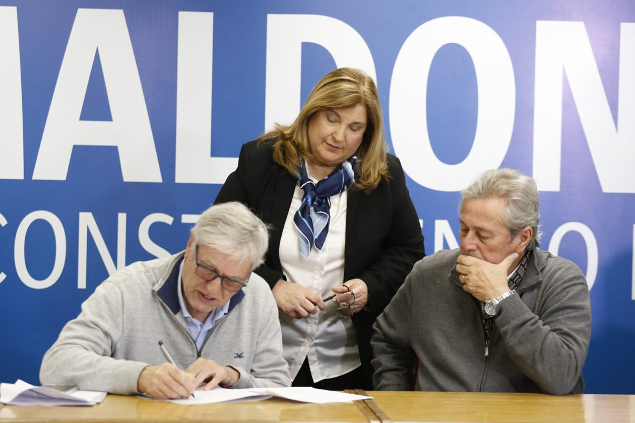 Presidente de OSE Raúl Montero e Intendente Enrique Antía