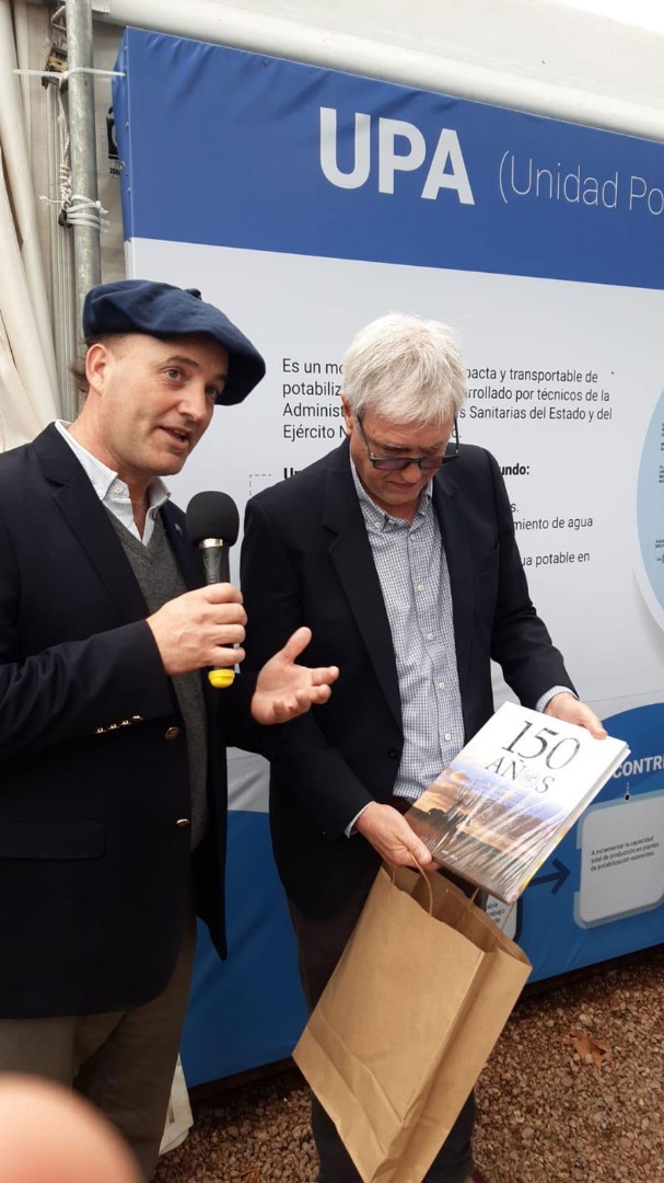 OSE inaugura stand, Presidente de OSE Raúl Montero