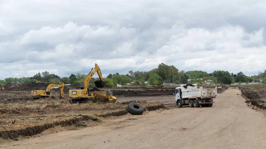 Avance de obras en nueva planta de Aguas Corrientes